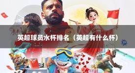 英超球员水杯排名（英超有什么杯）