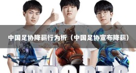 中国足协降薪行为析（中国足协宣布降薪）